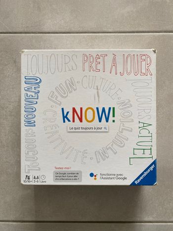 Jeu de société kNOW! Ravensburger – complet – fonctionne avec Assistant Google