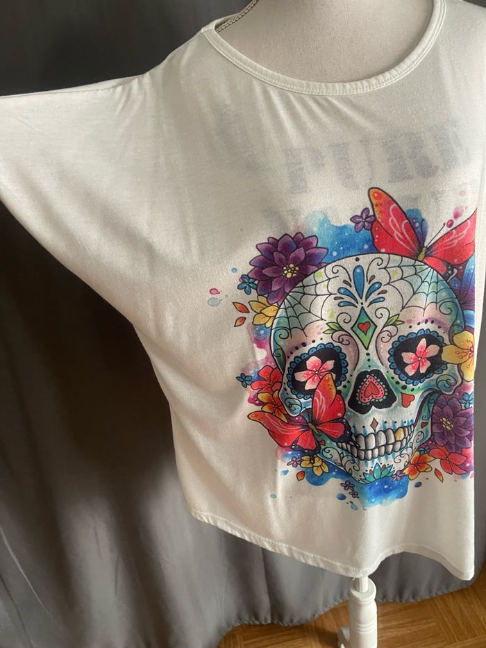 TEE shirt tête de mort - photo numéro 2