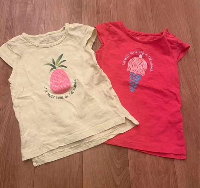 Lot de 2 t-shirt coloré 6/9M