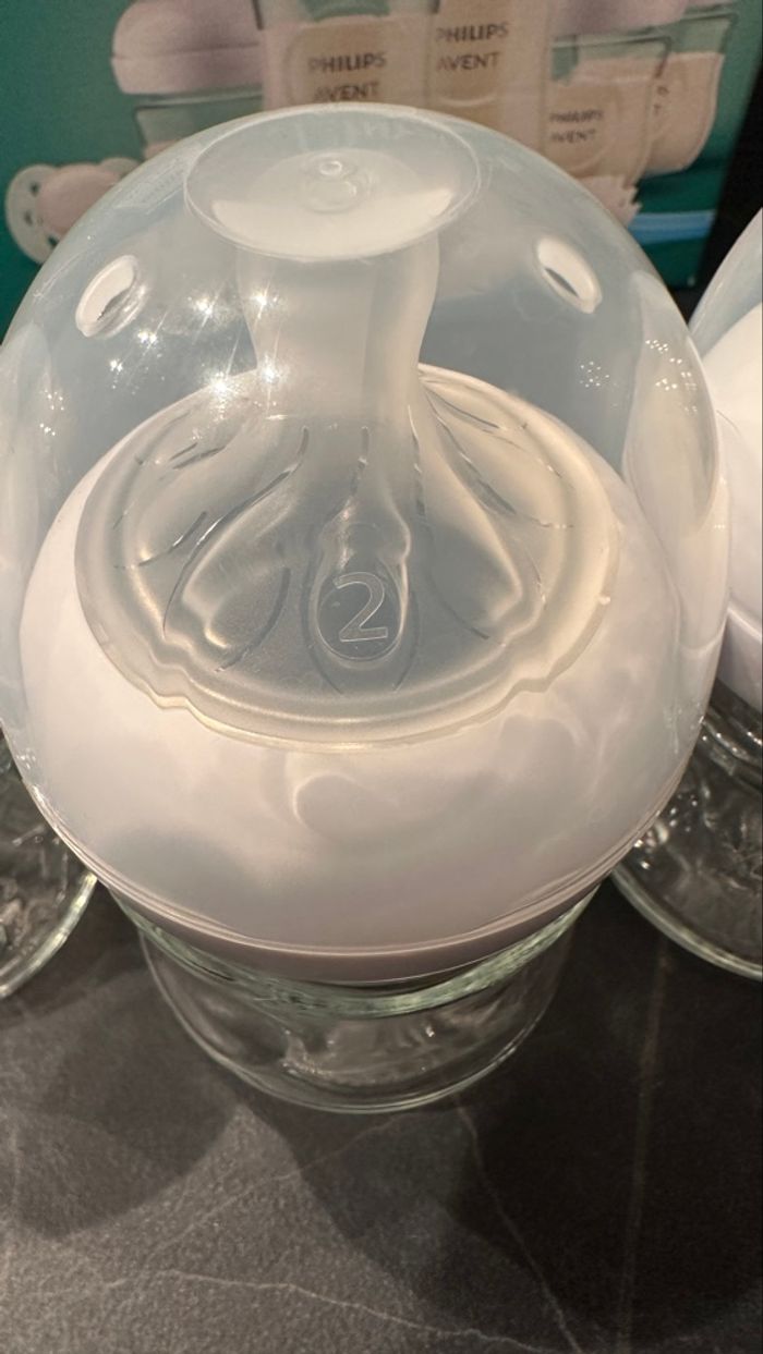 Lot 5 biberons neufs Phillips Avent en verre + 2 offerts - photo numéro 6