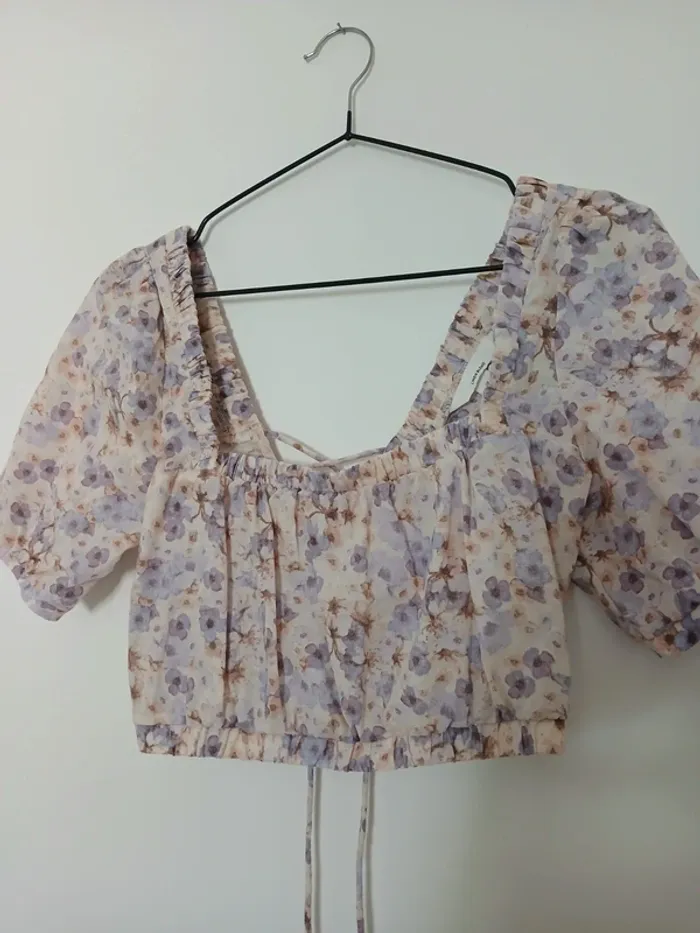 Crop top fleuri