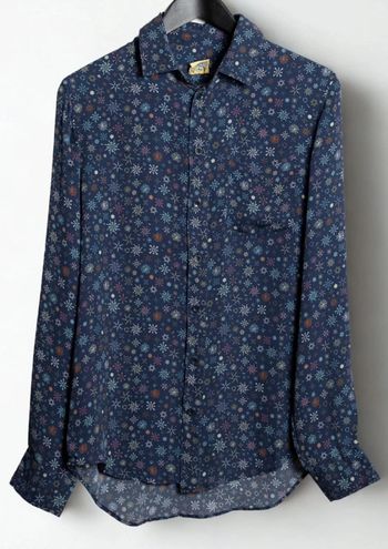 Chemise à motifs bleue en soie silk shirt Zadig & Voltaire Taille M