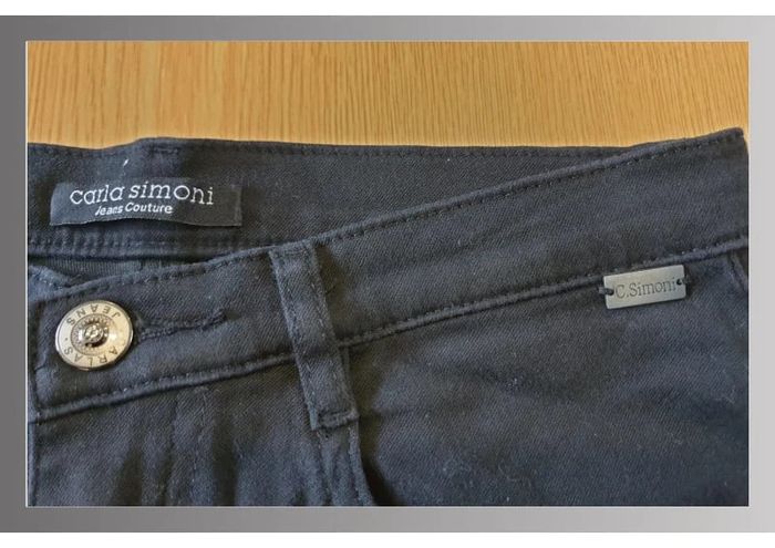 Pantalon en toile femme Carla Simoni T36 long 104cm noir - photo numéro 6