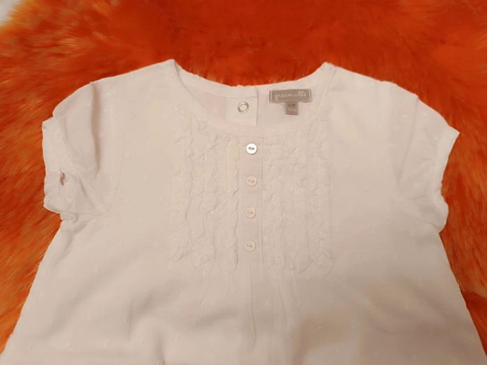Robe blanche à manches courtes T. 12 mois Grain de blé - photo numéro 3