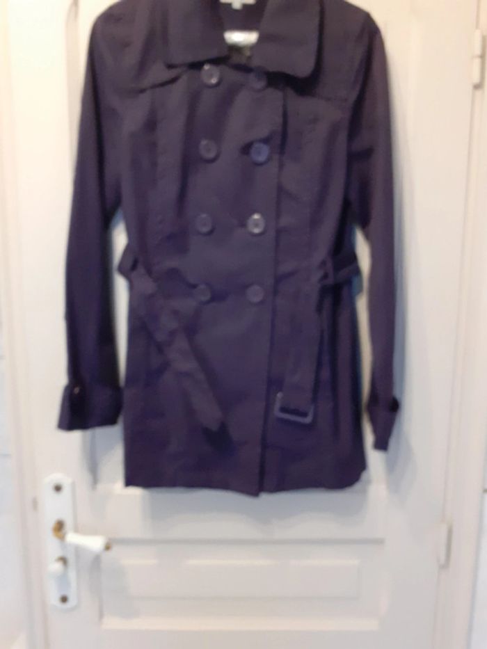Trench violet  taille 40 tex woman - photo numéro 2
