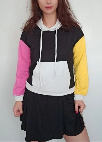 Sweat à capuche multicolore sympa taille unique