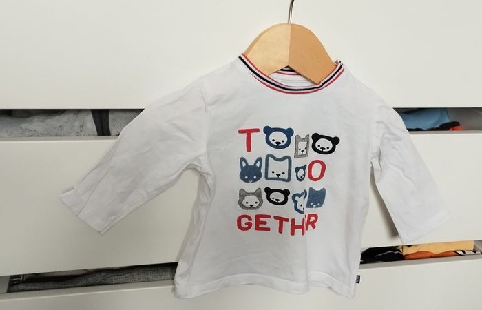 T-shirt ML garçon 6 mois obaibi
