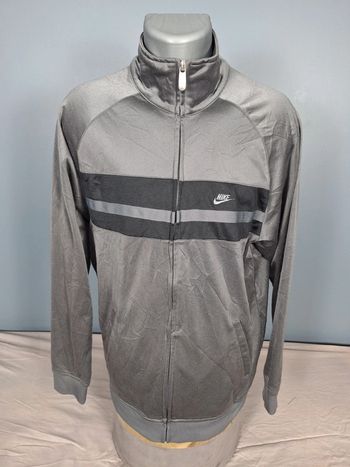 veste légère / Track jacket Nike vintage/ homme - taille XL / gris foncé - brodé (455)