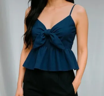 Débardeur bleu à bretelles taille S