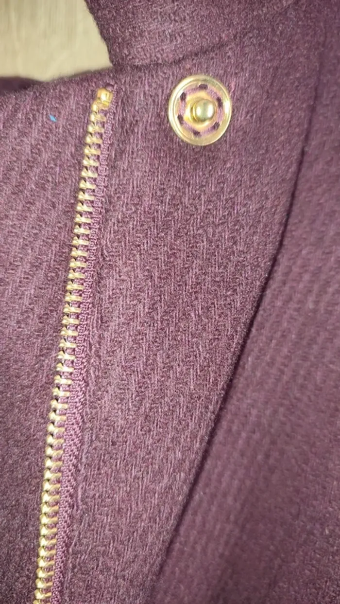 Manteau bordeau T2 ''Des petits hauts'' - photo numéro 3
