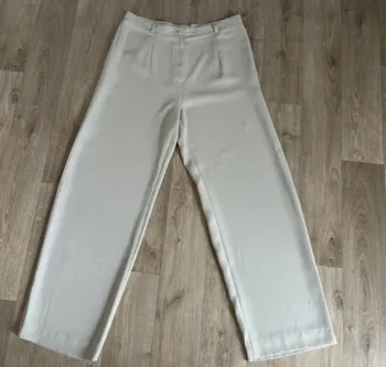 Gerard Darel, pantalon jambe évasé fluide, beige, femme, taille 42