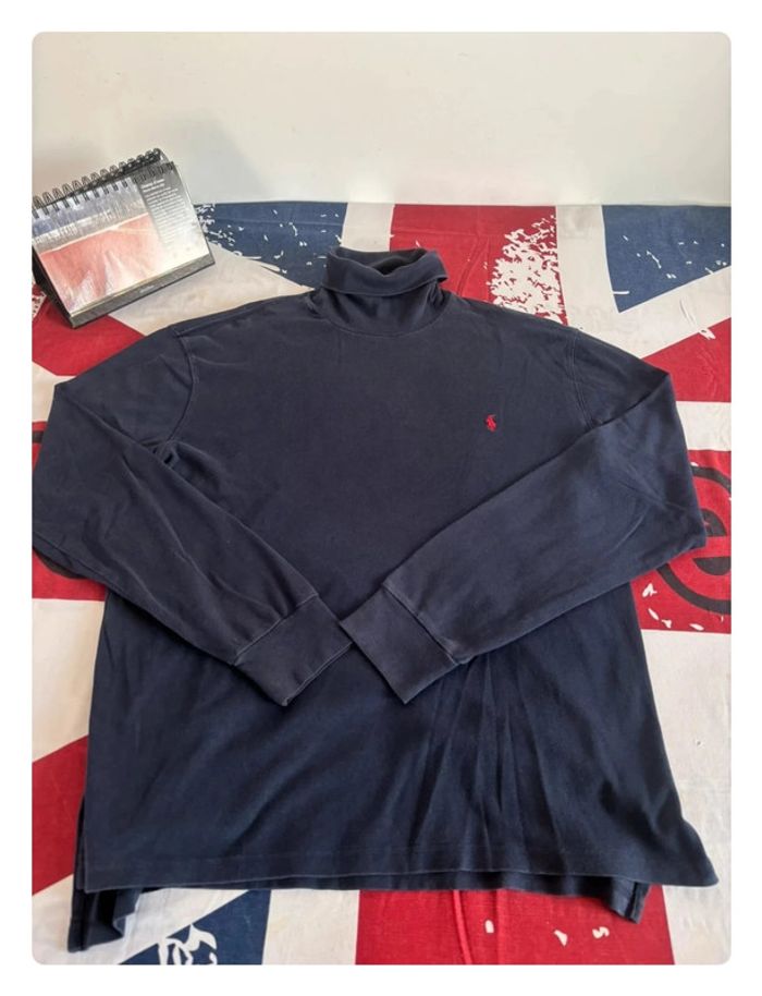 Col roulé Ralph Lauren taille L bleu marine/cavalier rouge - photo numéro 3