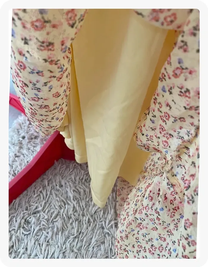 Robe longue fleurie bohème jaune Vero Moda - photo numéro 7