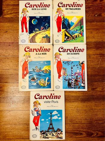 Lot de 5 albums Caroline grands livres état satisfaisant Pierre Probst