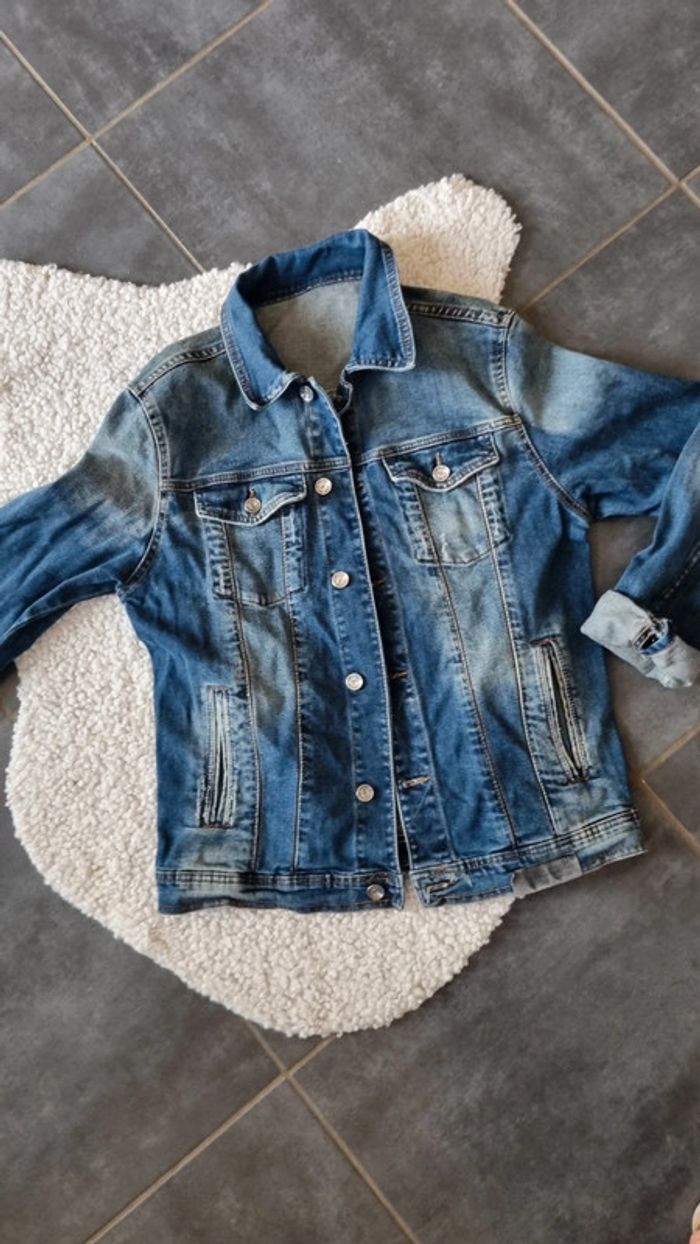 Veste en jean L large ZARA homme 44 - photo numéro 6