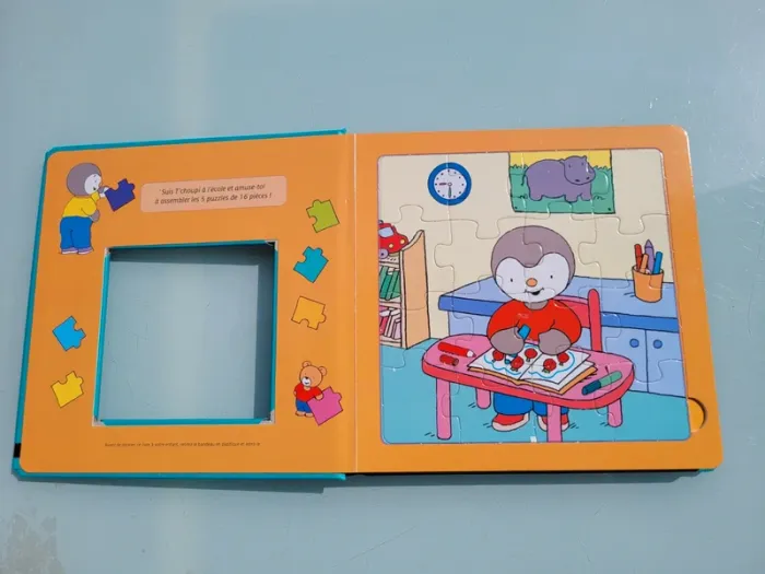 Livre Puzzle T'choupi, Vive l'école ! - photo numéro 3
