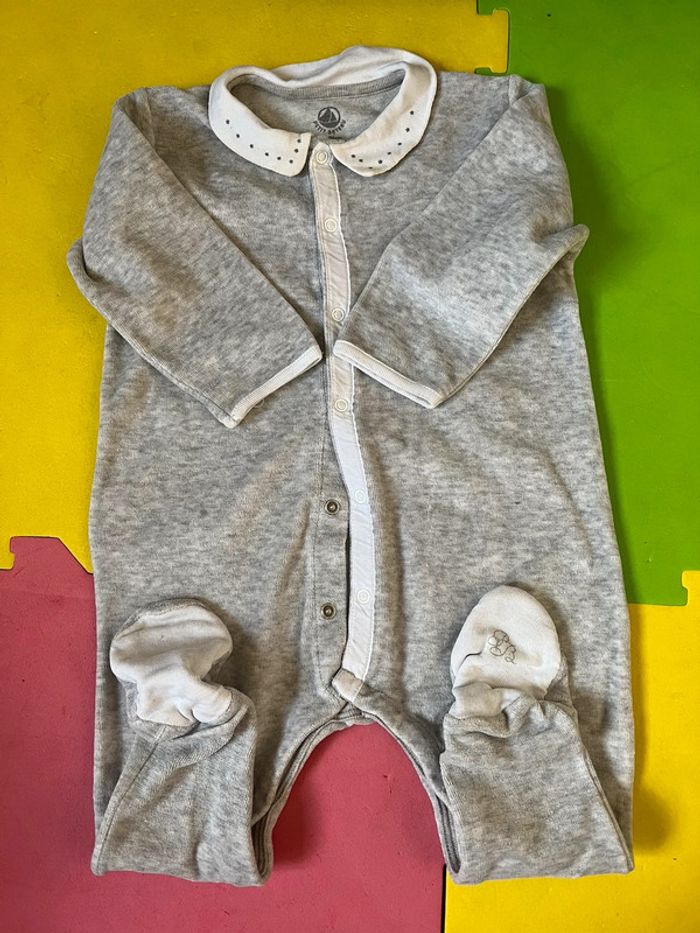 3 pyjamas 12 mois petit bateau velours - photo numéro 2