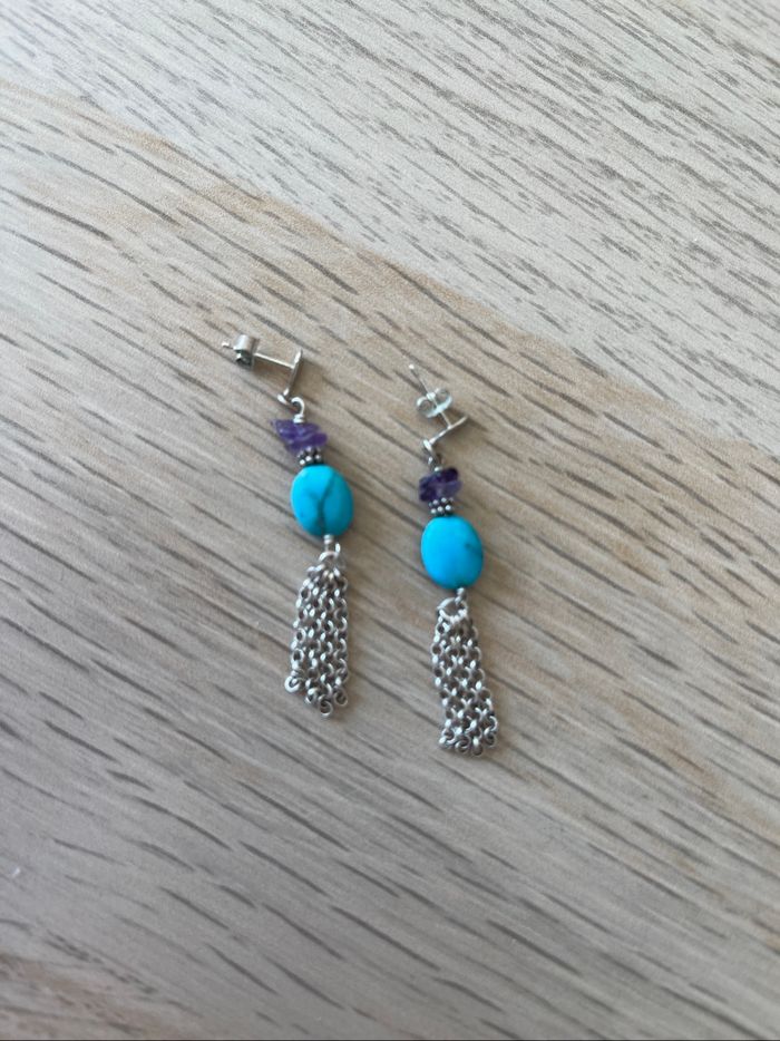 Boucles d'oreilles pendantes - photo numéro 2