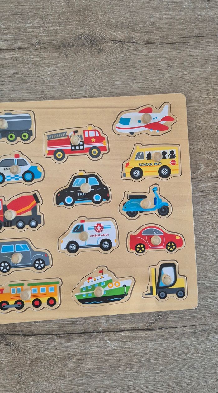 Grand puzzle véhicules à encastrer - photo numéro 4