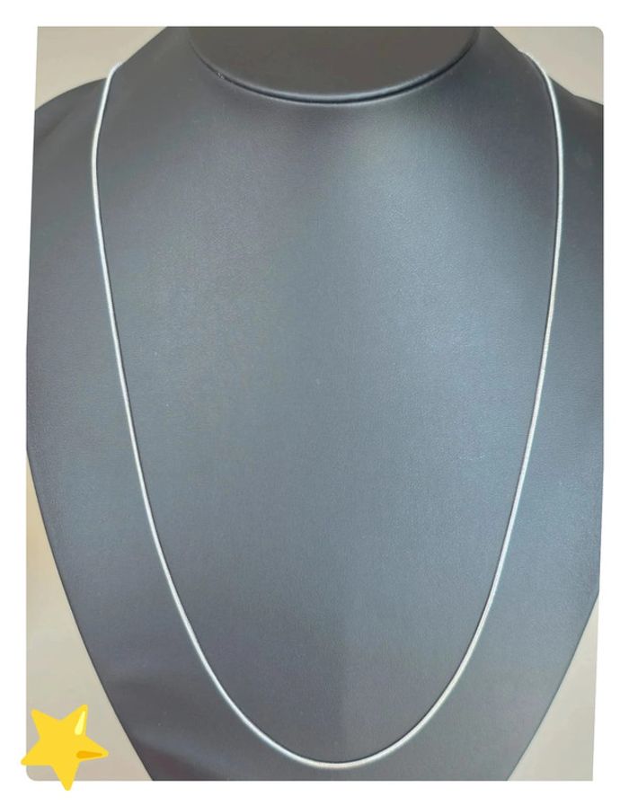 Collier maille serpent rond 1mm 60cm - photo numéro 3