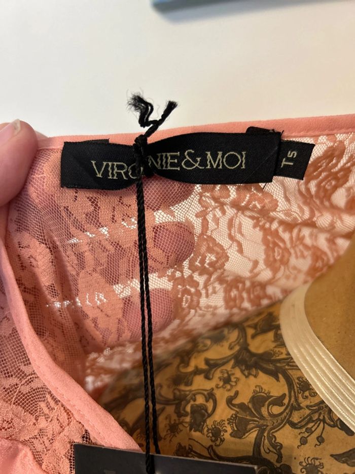 Blouse rose transparente Virginie et moi neuve - photo numéro 2