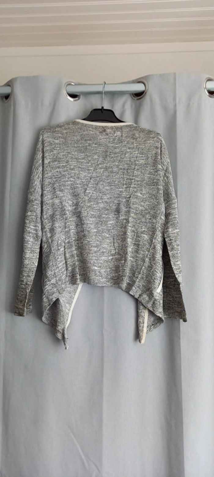 Gilet gris et blanc 8 ans Gemo - photo numéro 2