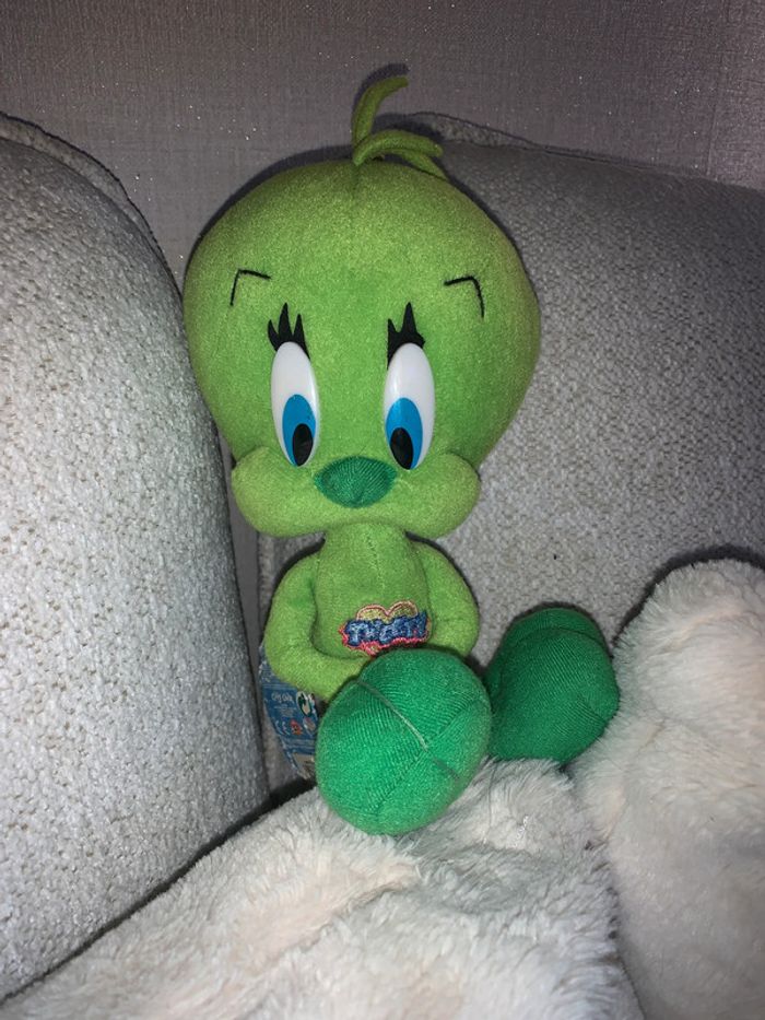 Peluche Titi et gros minet vert édition rare authentique