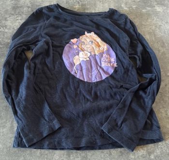 T-shirt longue manche noir Kiabi