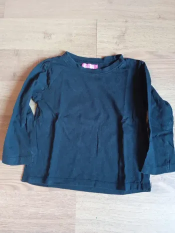 Tee shirt manches longues uni noir Tissaia