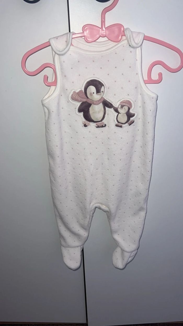 Grenouillère  blanc 2/3 mois neuf - photo numéro 3