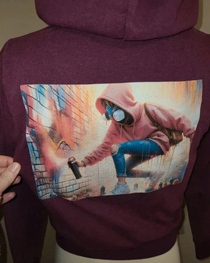 Sweat zippé XS avec imprimé au dos - photo numéro 5