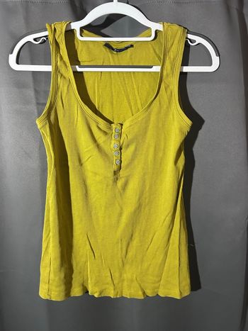 Débardeur couleur jaune moutarde, taille M