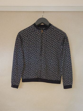 🧥 Veste zippée Okaïdi – Fille 12 ans – Bleu marine, blanc et rouge