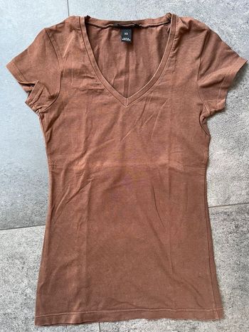 T-shirt femme H&M taille XS marron