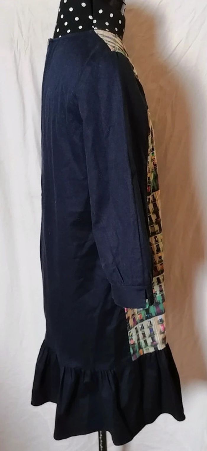 Robe Pop Art à motif multicolore bleu marine taille 36 Nafnaf - photo numéro 4