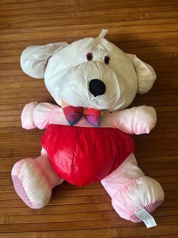 Vintage peluche chien puffalump toile parachute bikin