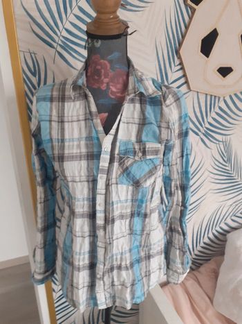Blouse chemise à carreaux S