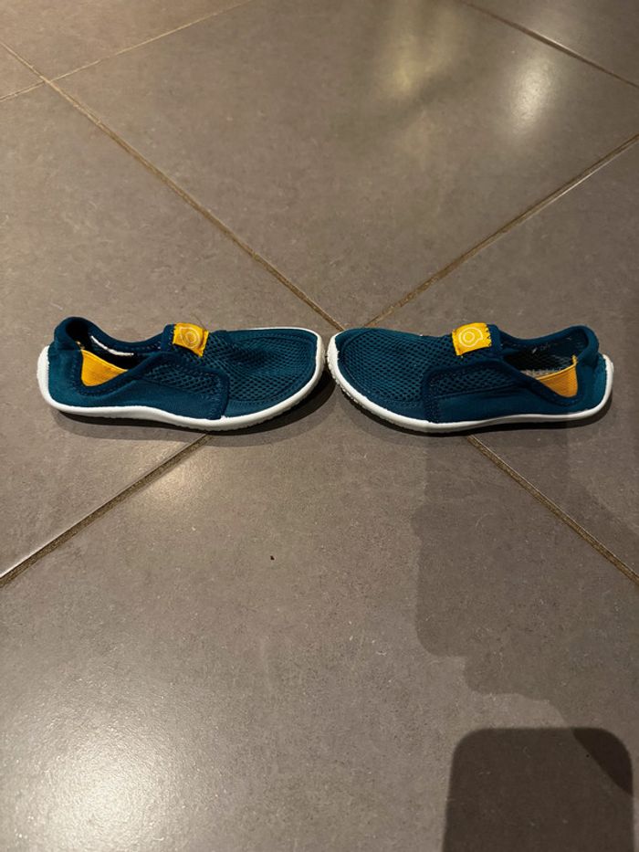 Chaussures aquatiques / de plage - Décathlon / Subéa - Bleu, vert & jaune - 28/29 - photo numéro 4