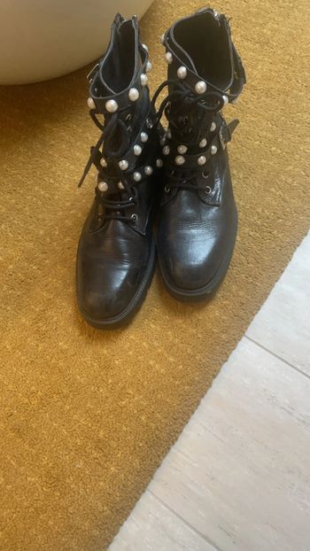Bottines noires Zara à perles – Taille 41