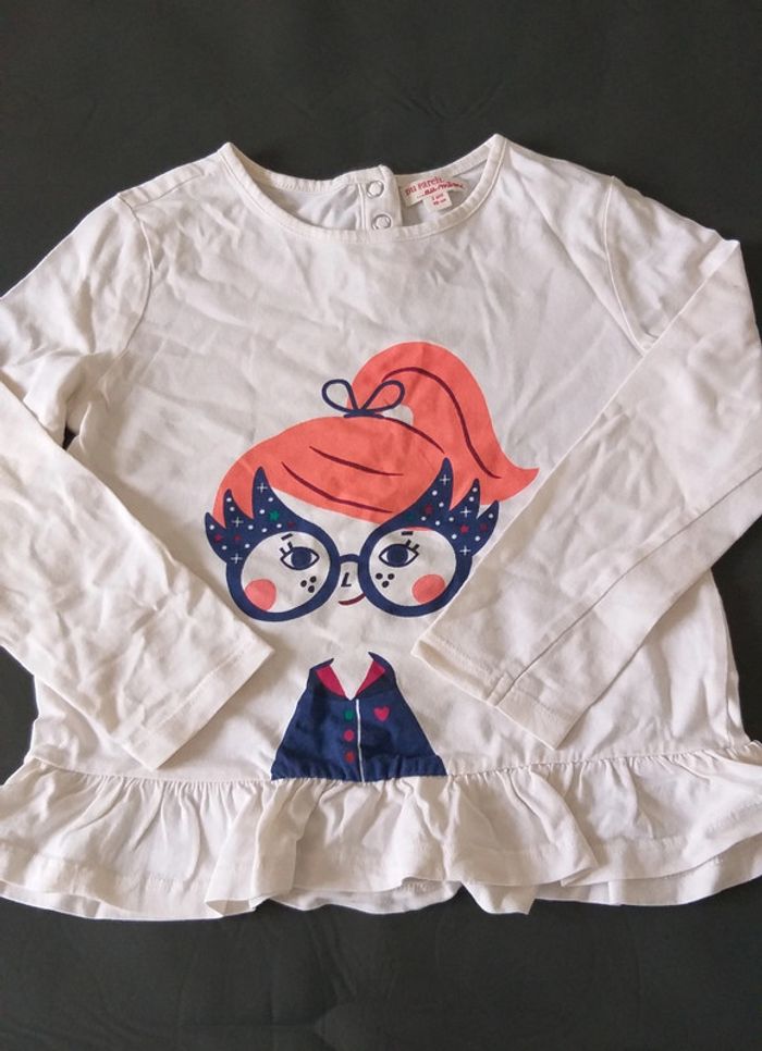 Tee-shirt DPAM blanc à motif