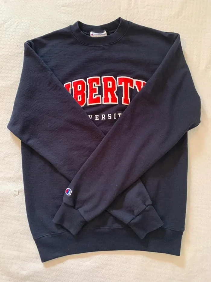 Sweat Champion « Liberty University » Bleu Marine - Très bon état - photo numéro 4