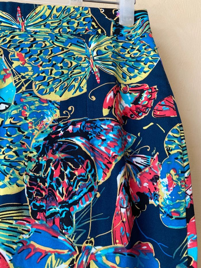 Jupe crayon à motifs papillon multicolore Karen M - photo numéro 2