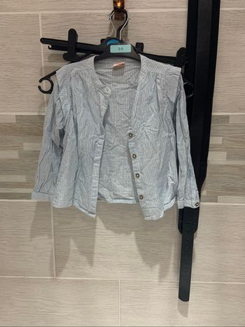 Chemises à manches longues fille bleu ciel pailette