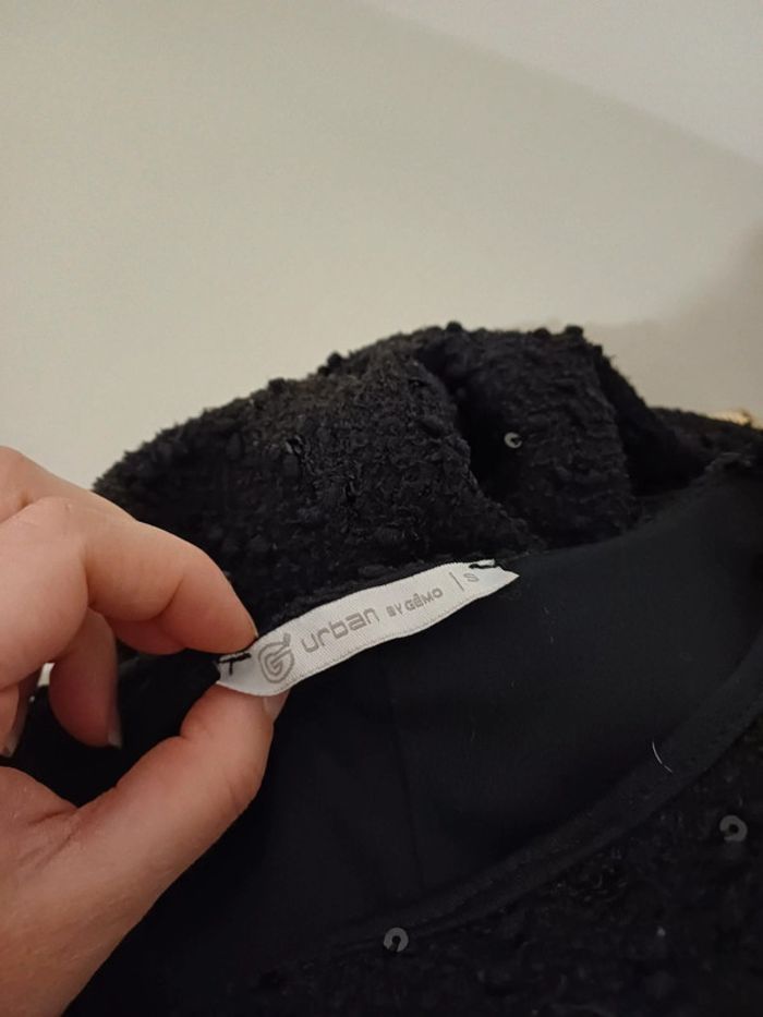 Robe noire chaude à sequins Zara taille S 36 - photo numéro 7