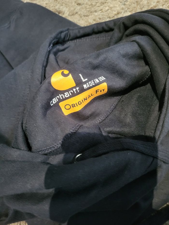 🔥 Magnifique Sweat à Capuche Carhartt Rework – Bleu Marine – Taille L – Neuf 🔥 - photo numéro 4