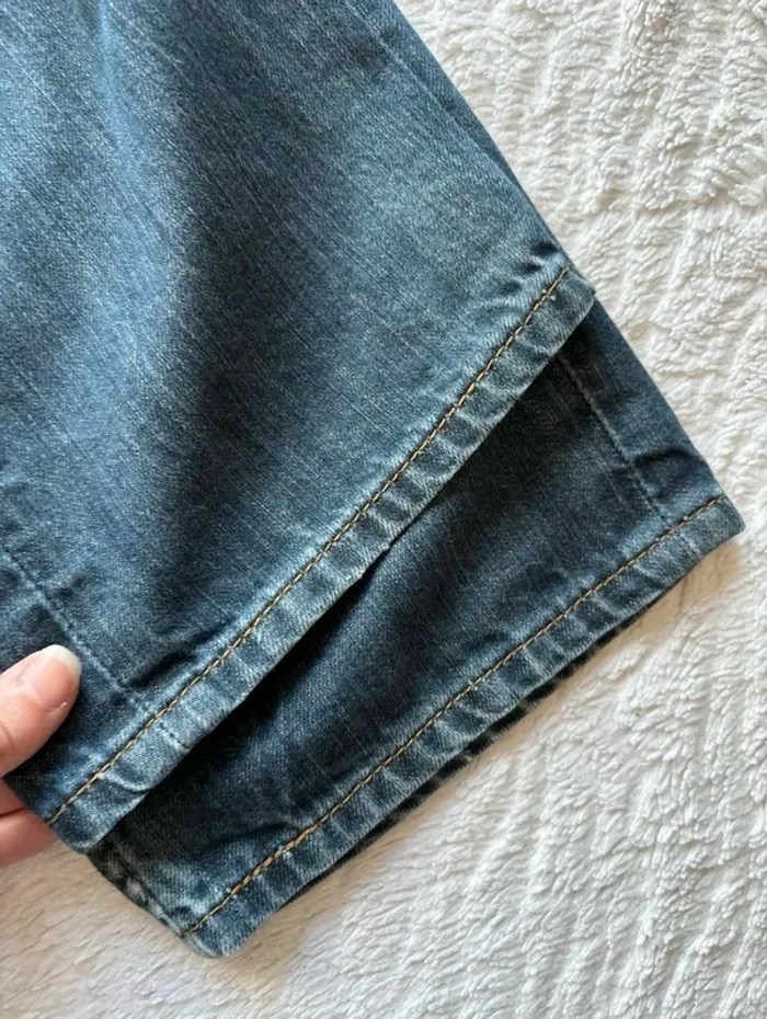 Jean Levi’s 514 regular Straight droit L42/44 W33 L30 Bleu brut délavé homme Mexique US rare - photo numéro 5
