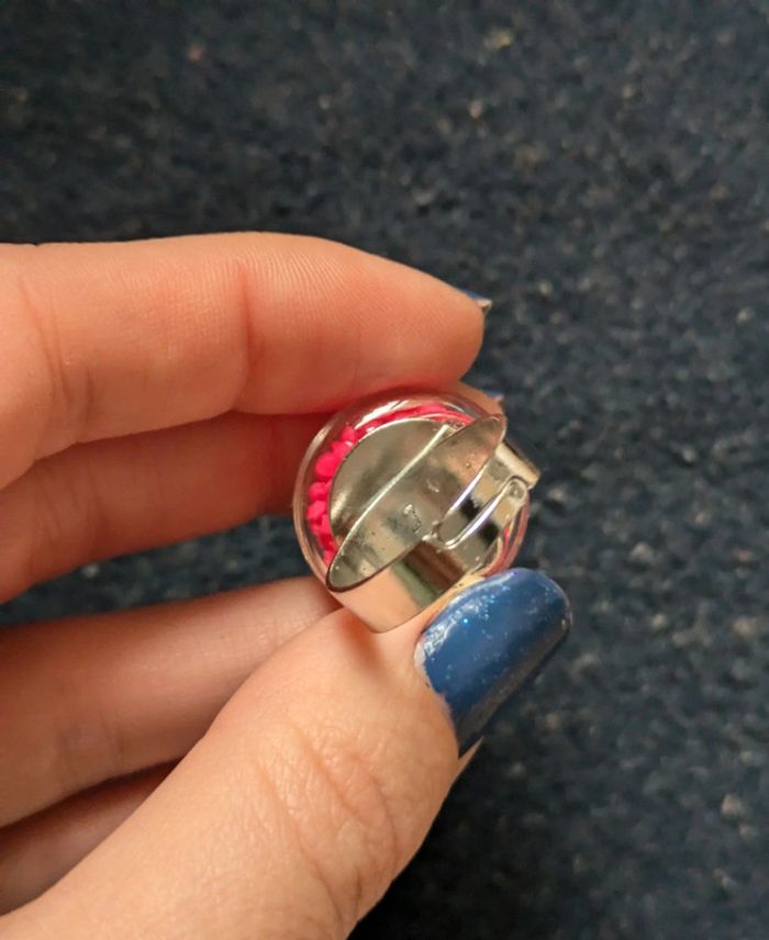 Bague ronde en verre style pylônes - photo numéro 3