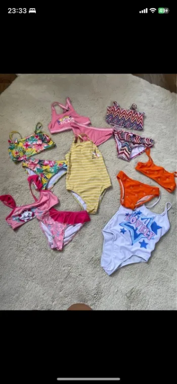 🩱 Lot de maillots de bain fille – Taille 8 ans 🩱