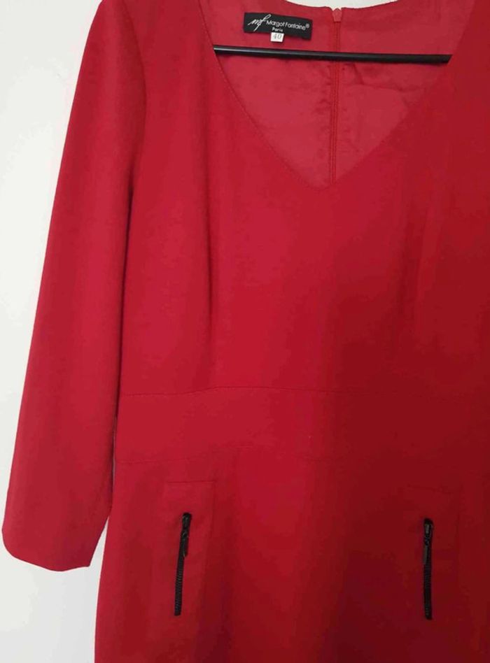 Robe  chic rouge taille  38  40 - photo numéro 3