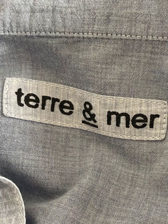 Chemise chic casual – bleu clair chiné et bleu acier - photo numéro 4